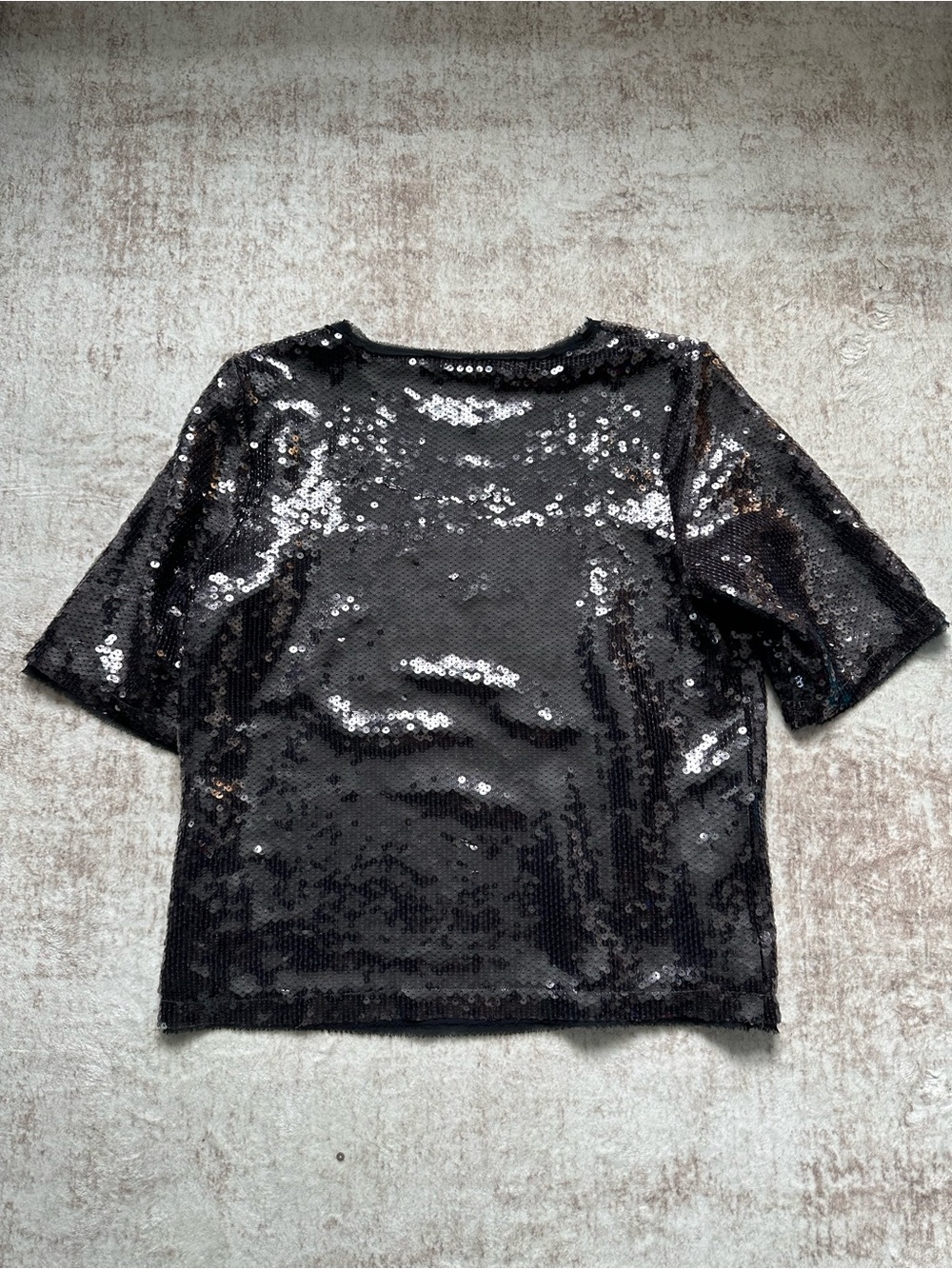 Zara Black Silver Sequin Top - EUC - Picture 8 of 8